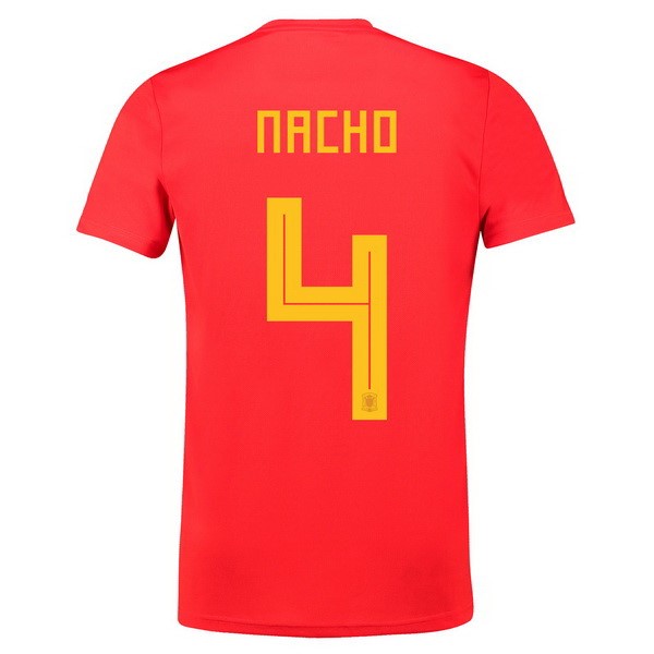 Camiseta España 1ª Nacho 2018 Rojo